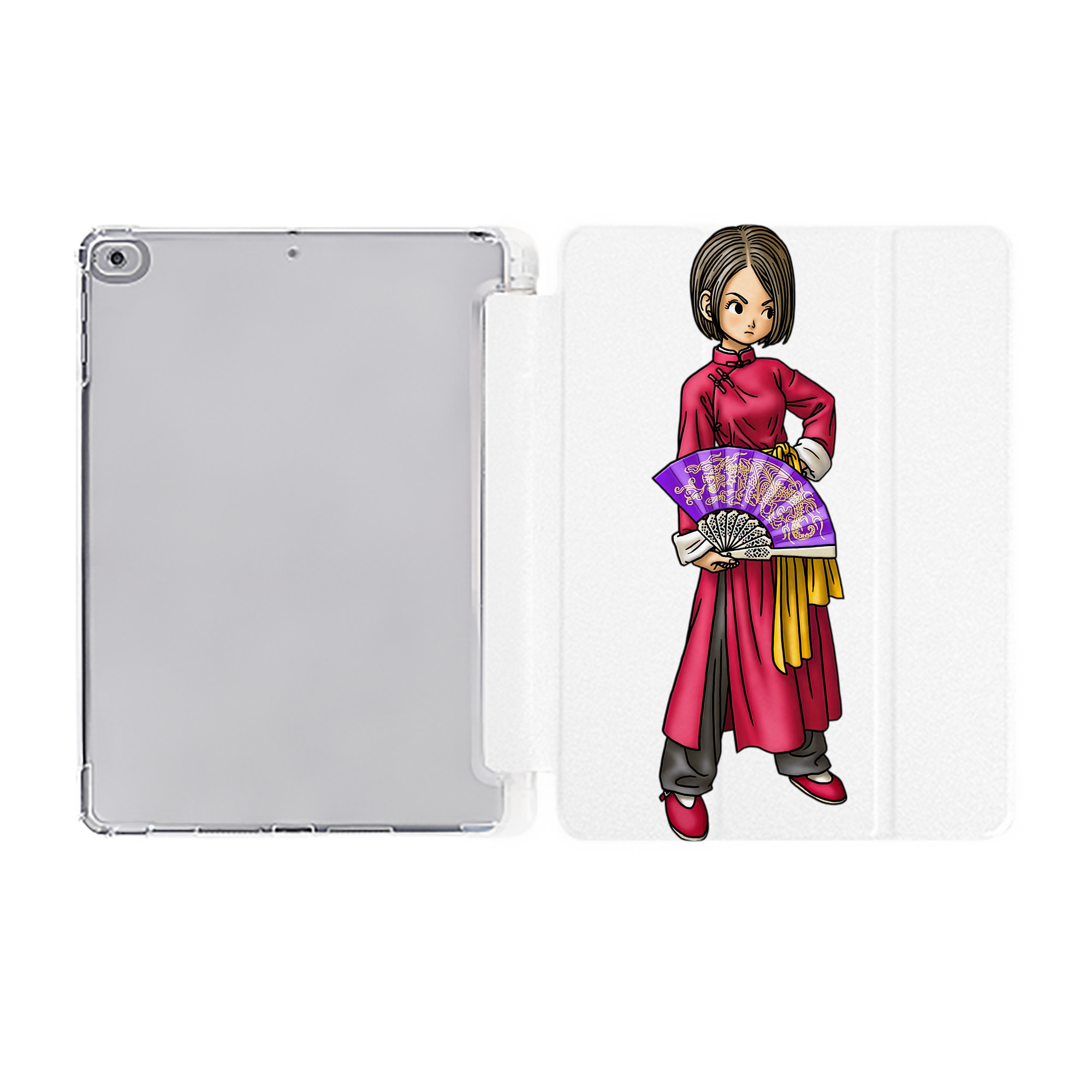 （画像用） ドラゴンクエスト Doragon Kuesuto Dragon Quest IPad ケース ペン収納付き 三つ折りスタンド PUレザー×シリコン 対応機種9.5/10.5/10.9インチ